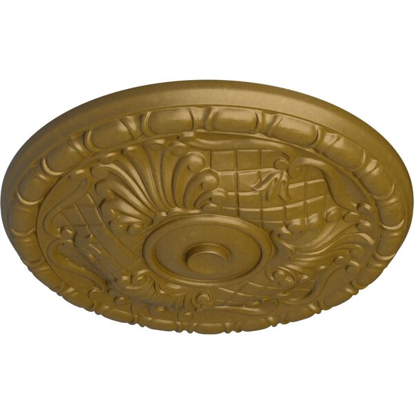 Amelia Ceiling Medallion (Fits Canopies Up To 4 1/8), Hand-Painted Gold, 15 3/4OD X 5/8P